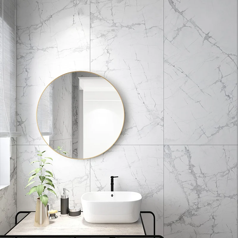 Azulejo rectangular de mármol beige para piso y pared Azulejo singular para pared Gris Clearhalo