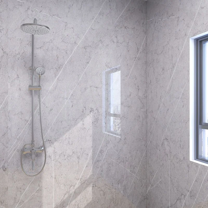 Azulejo rectangular de PVC para campo, azulejo despegable y pegado de 19,7" para ducha Crema Clearhalo