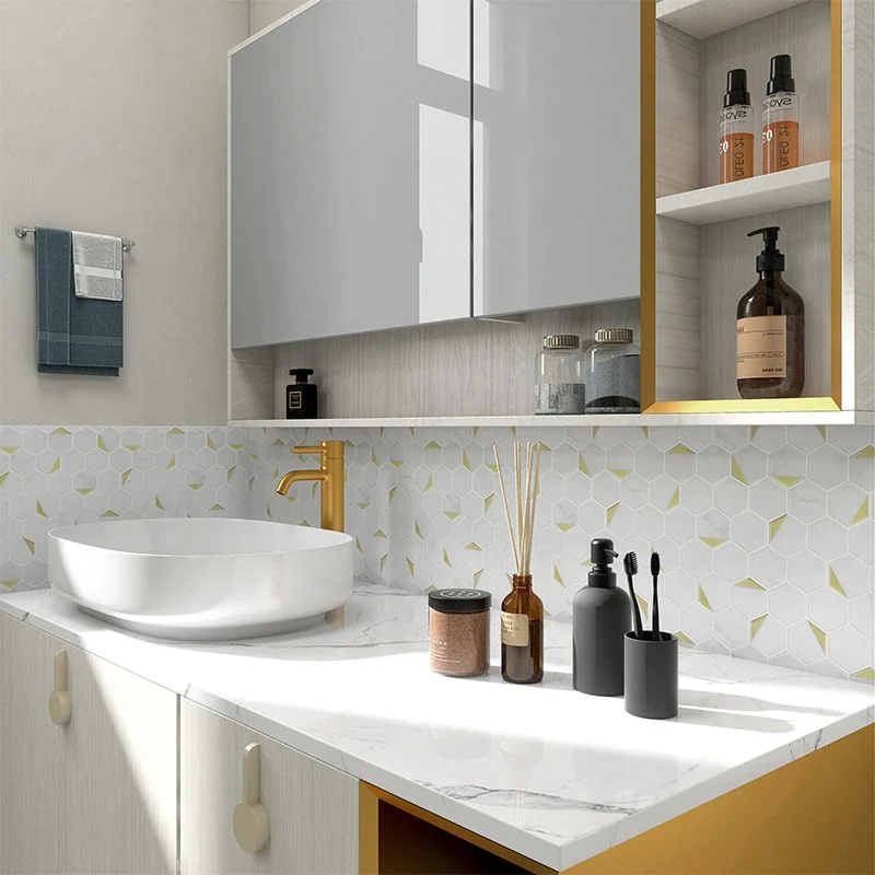 Azulejo resistente al agua, azulejo cuadrado despegable y adhesivo para protector contra salpicaduras de cocina Gris Clear...