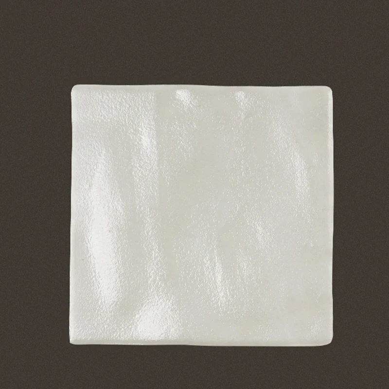 Azulejo singular cuadrado blanco Azulejo de pared y piso esmaltado moderno Clearhalo