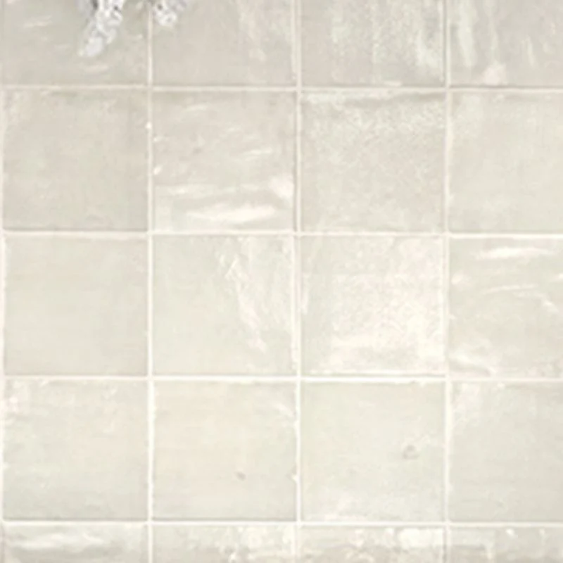 Azulejo singular cuadrado blanco Azulejo de pared y piso esmaltado moderno Clearhalo