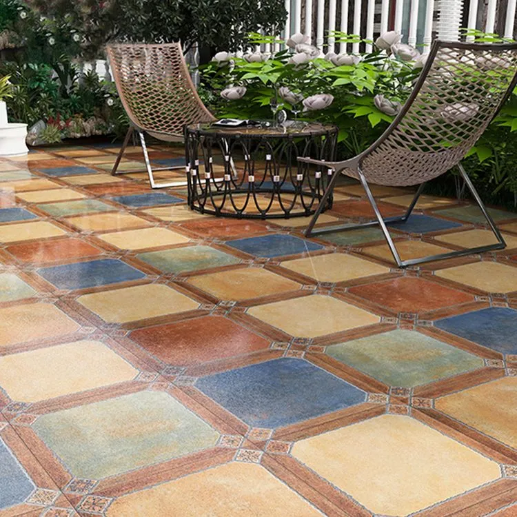 Azulejo singular cuadrado de material mixto de 24" x 24" para piso exterior Clearhalo