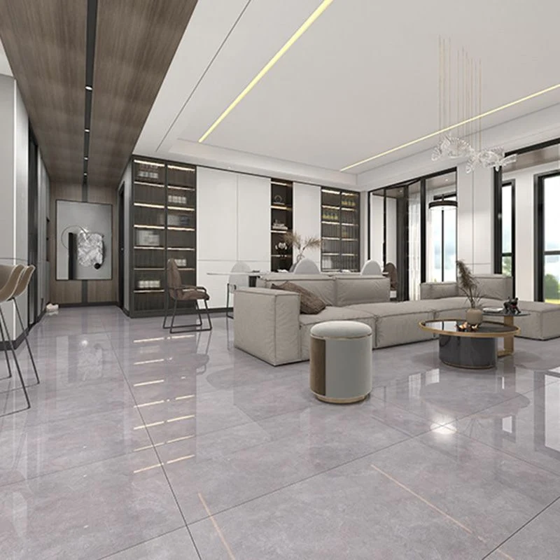 Azulejo singular esmaltado de cerámica rectangular de 29,53 "x 59,06" para piso (paquete de 2) Marmol Clearhalo