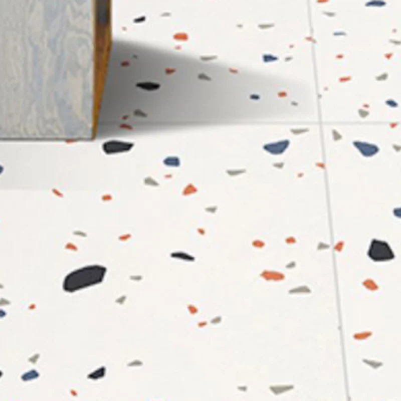 Azulejo singular mate estampado Azulejo cuadrado moderno para piso y pared Azul Clearhalo