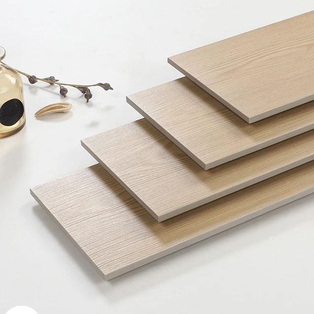 Azulejo singular rectangular de color marrón claro con junta de ladrillo mate para caja de piso Caqui Clearhalo