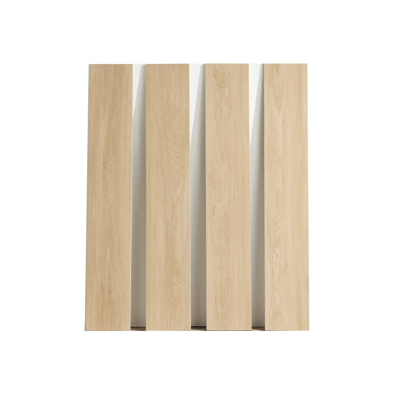 Azulejo singular rectangular con estampado de grano de madera de color marrón claro para salón Marron Clearhalo