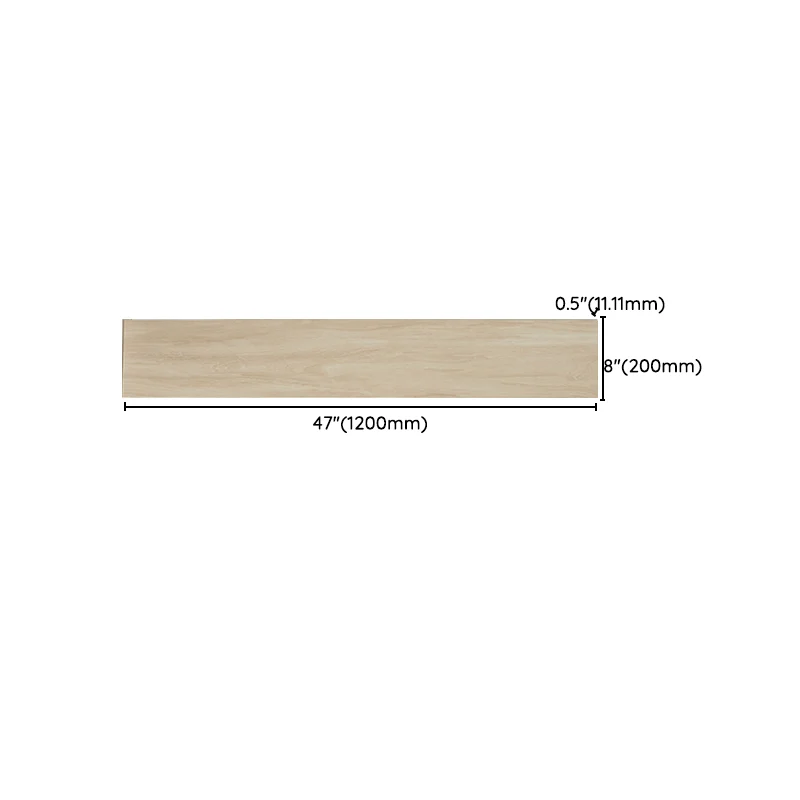 Azulejo singular rectangular con estampado de grano de madera de color marrón claro para salón Marron Clearhalo