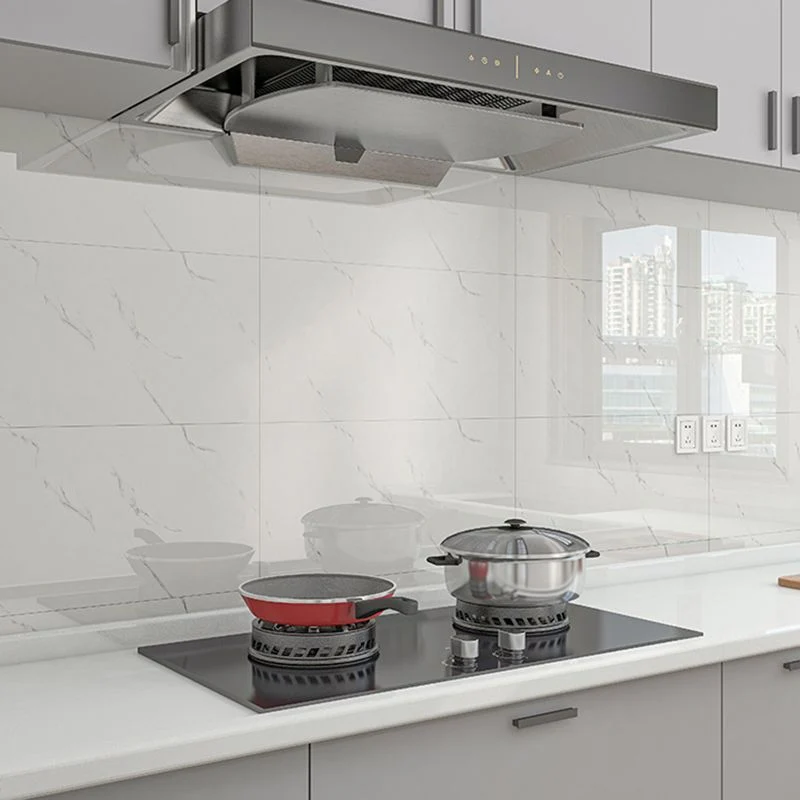 Azulejos contra salpicaduras modernos Papel tapiz para salpicaduras liso para cocina Negro Clearhalo