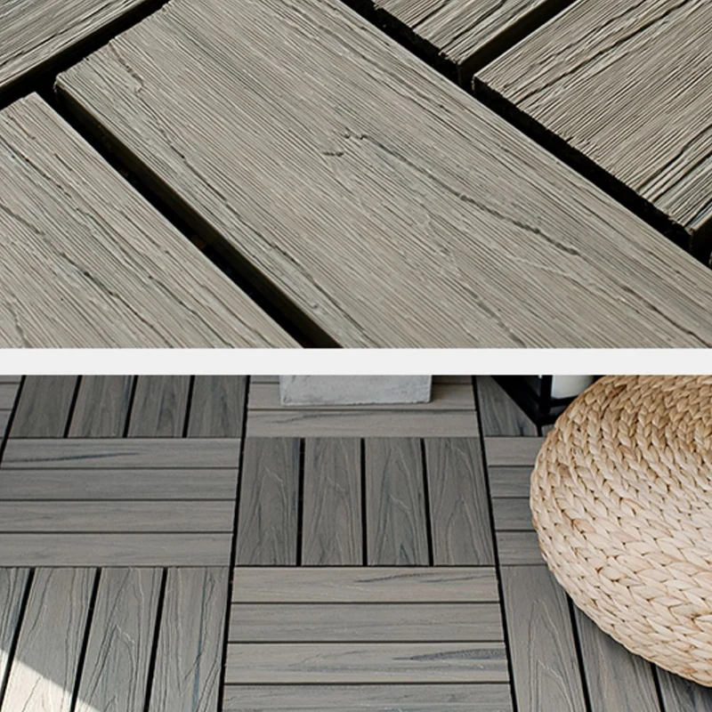 Azulejos cuadrados para terrazas Tablón de cubierta con patrón de rayas entrelazadas Clearhalo