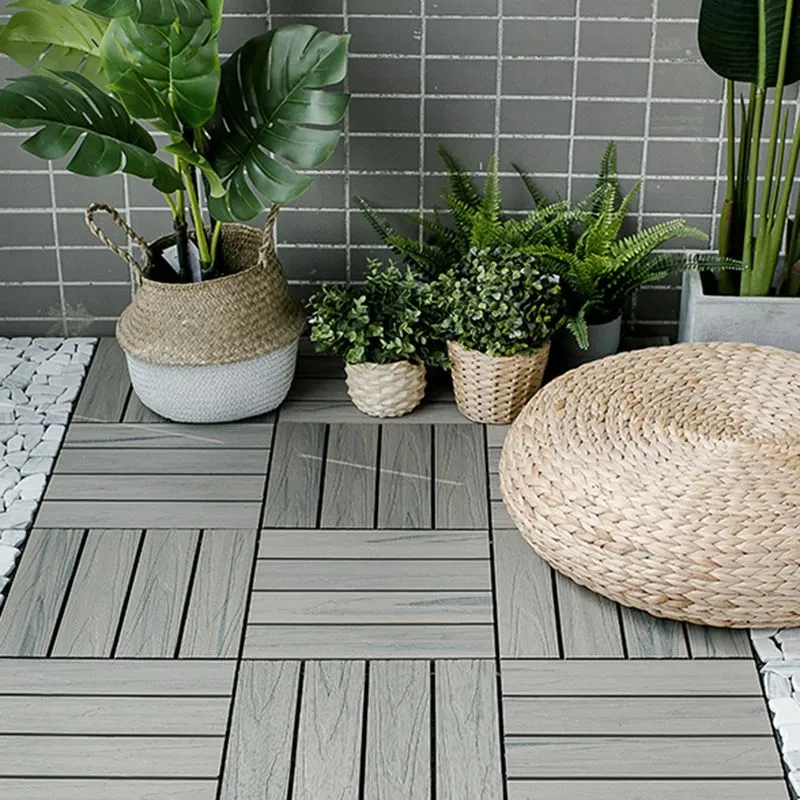 Azulejos cuadrados para terrazas Tablón de cubierta con patrón de rayas entrelazadas Clearhalo