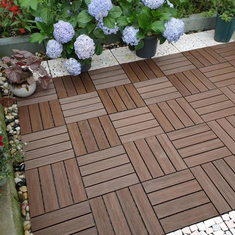 Azulejos de madera rectangulares impermeables al aire libre del Decking del tablero de piso moderno Clearhalo