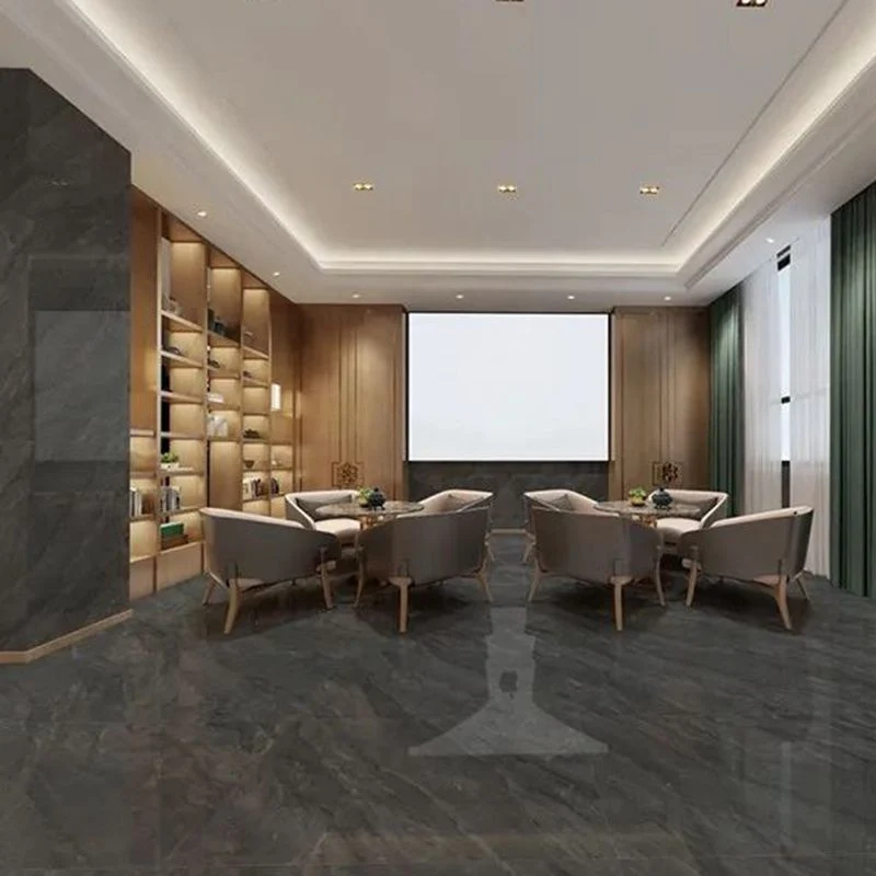 Azulejos para piso y pared con estampado de mármol, rectangulares, para sala de estar, azulejo para piso interior Gris Cle...