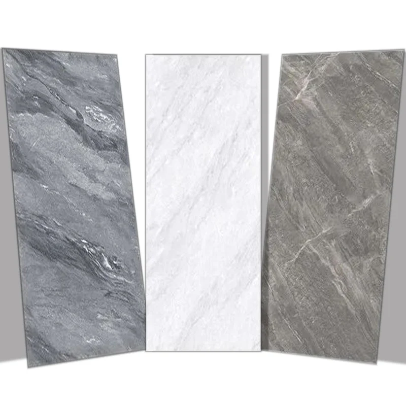 Azulejos para piso y pared con estampado de mármol, rectangulares, para sala de estar, azulejo para piso interior Gris Cle...