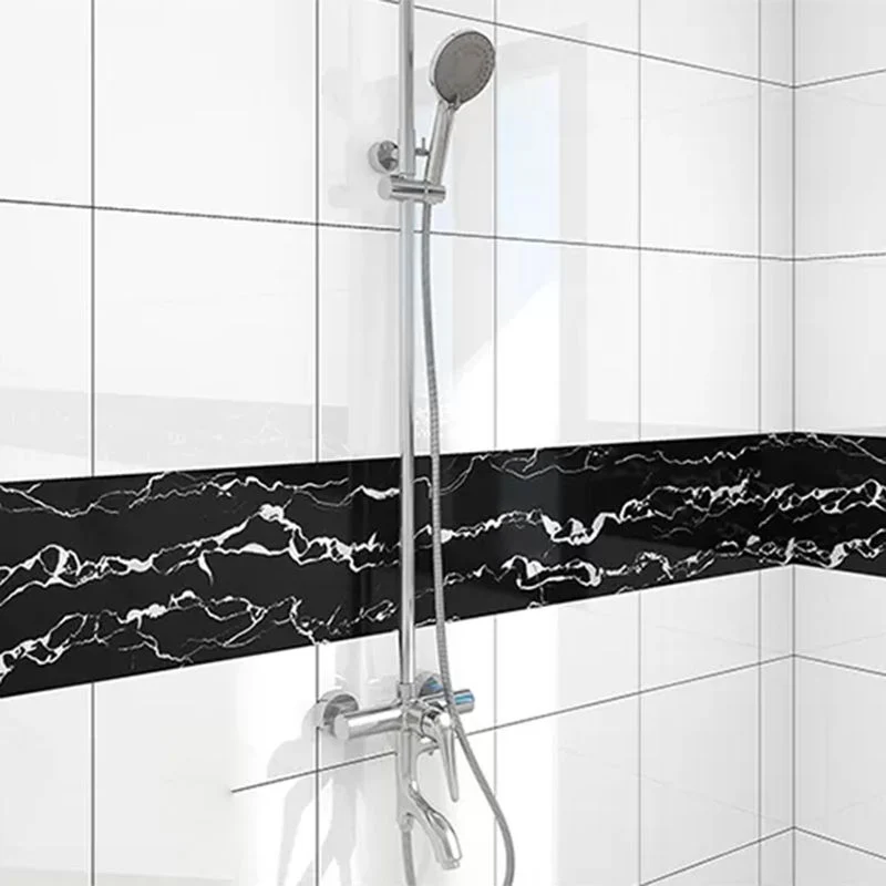Azulejos para salpicaduras modernos, azulejos para salpicaduras con estampado de mármol, pelar y pegar para baño Oro Clear...