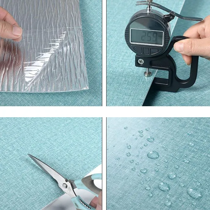 Azulejos de pared básicos, paneles contra salpicaduras de color sólido para pelar y pegar, para sala de estar Gris Clearhalo