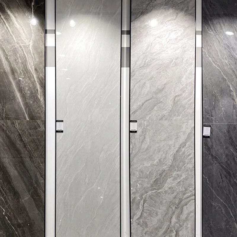 Azulejos de piso y pared con estampado de mármol, azulejo de piso interior de porcelana para sala de estar Negro Clearhalo
