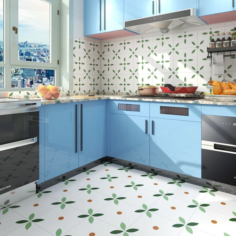 Azulejos de piso y pared modernos, rectángulo de borde recto, azulejo de piso español para interiores Traje Clearhalo