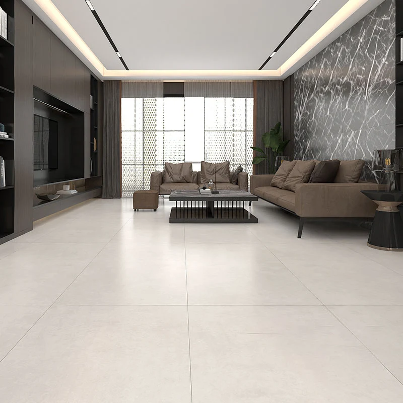 Baldosa antideslizante de borde recto rectangular de color puro para sala de estar Caqui Clearhalo