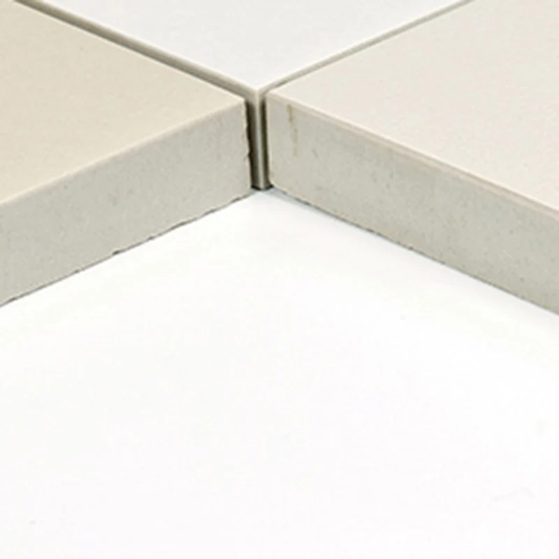 Baldosa de borde recto mate de cemento singular rectangular de tono beige Blanco Clearhalo