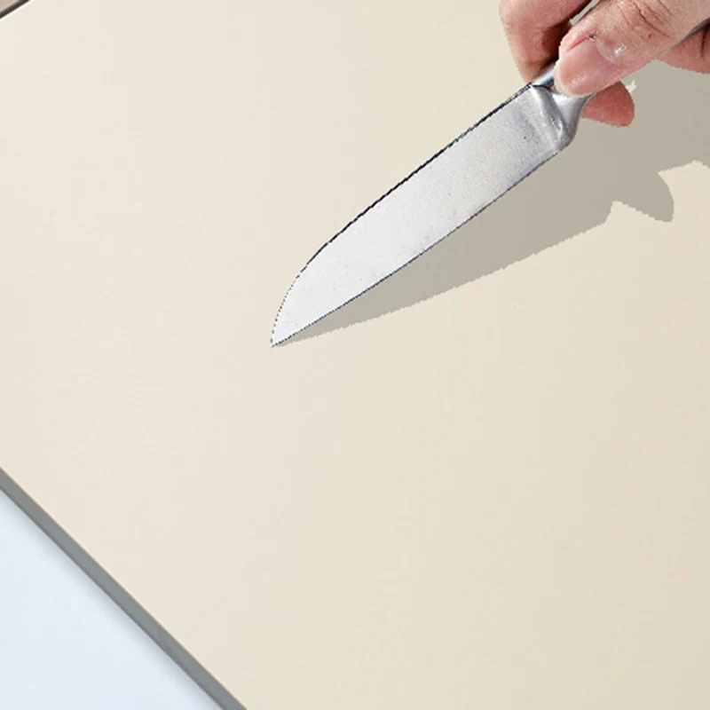 Baldosa de borde recto mate de cemento singular rectangular de tono beige Blanco Clearhalo