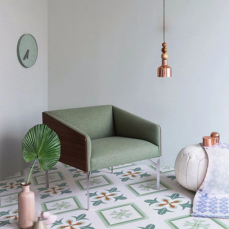 Baldosa de cerámica de mosaico singular estampada con forma cuadrada Beige Clearhalo