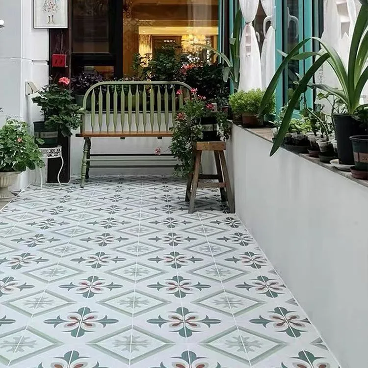 Baldosa de cerámica de mosaico singular estampada con forma cuadrada Beige Clearhalo