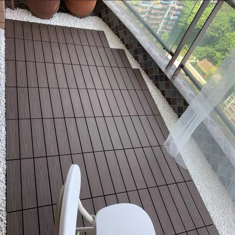 Baldosa compuesta entrelazada para terraza, terraza para exteriores de 11,8" x 11,8" Clearhalo