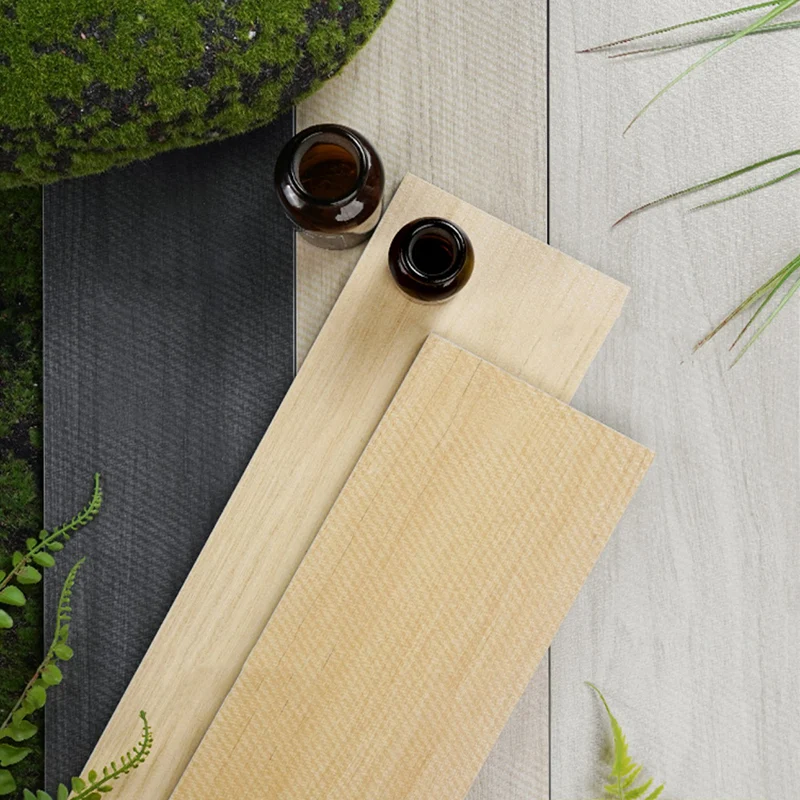 Baldosa con efecto de madera, baldosa impermeable rectangular con borde recto Gris Clearhalo