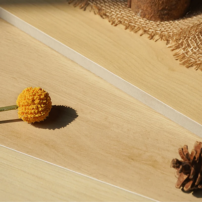 Baldosa con efecto de madera, resistente al rayado, rectangular, con borde recto Marron Clearhalo
