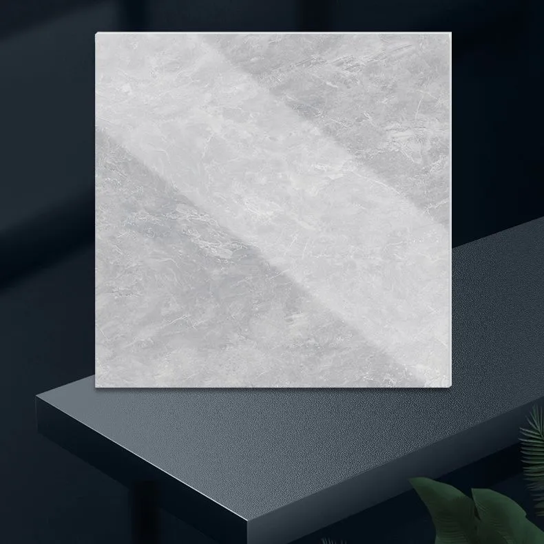 Baldosa cuadrada con borde recto, teja veteada resistente al agua pulida Gris Clearhalo