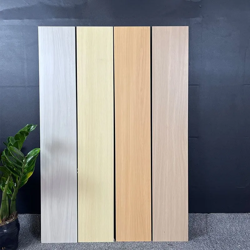 Baldosa de estilo moderno, color puro, efecto madera, borde recto, rectángulo Marron Clearhalo