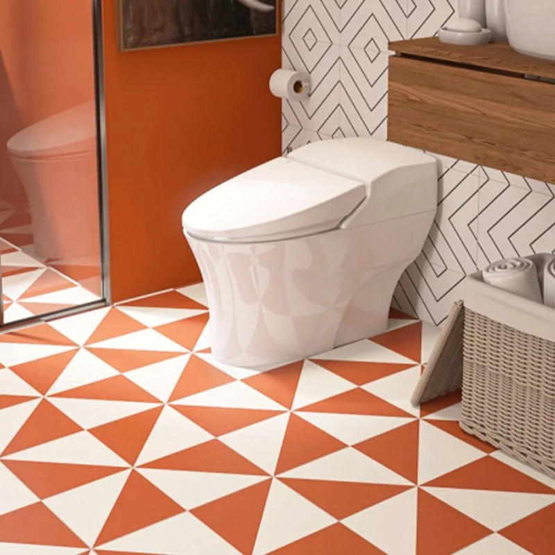 Baldosa de estilo moderno resistente los arañazos con patrón geométrico, baldosa de borde recto Blanco Clearhalo