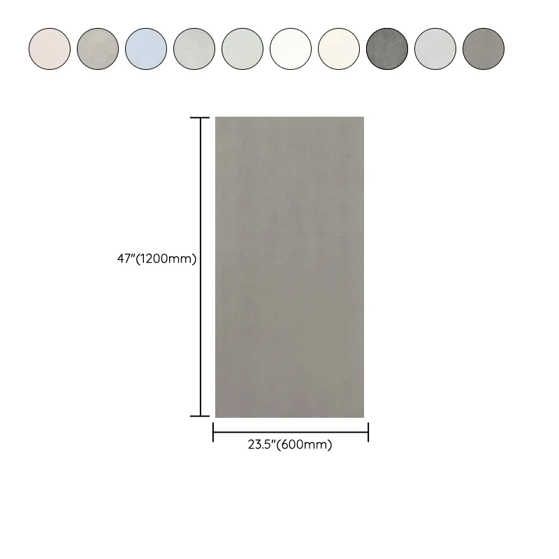 Baldosa interior de porcelana rectangular sólida para pared de salón Gris Clearhalo