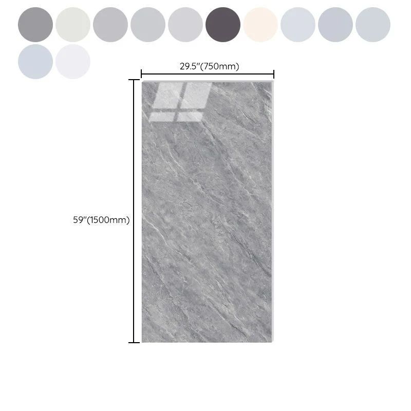 Baldosa de mármol, baldosa singular rectangular pulida antideslizante, antideslizante Gris Clearhalo