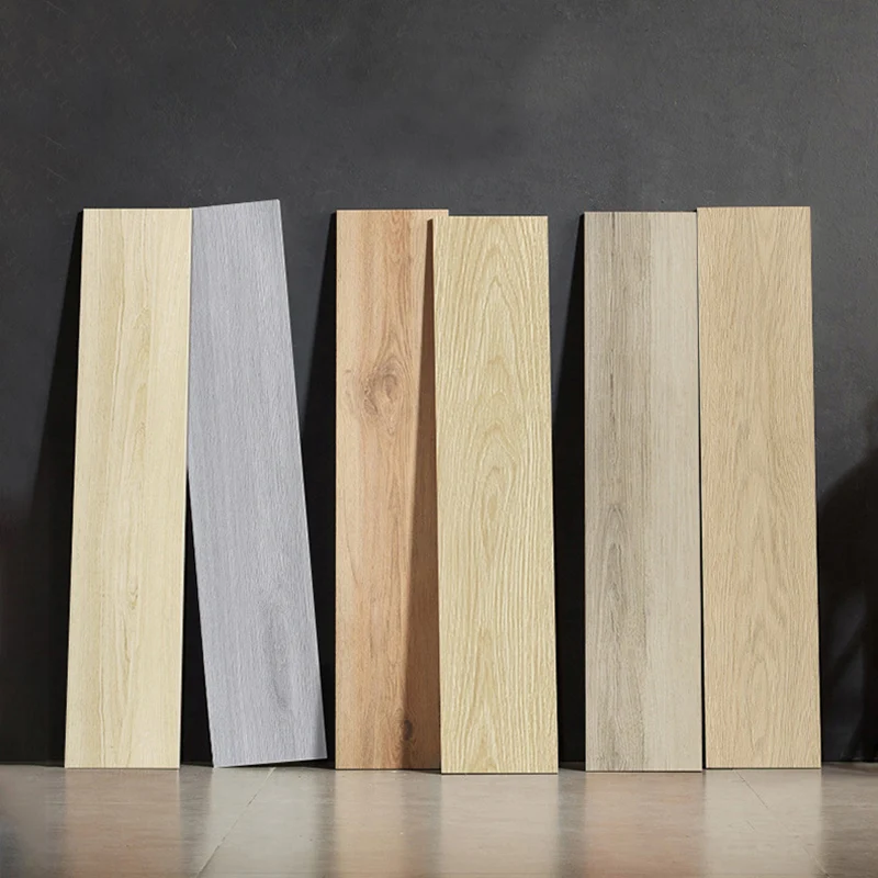 Baldosa de piso de cerámica cincelada teñida rectangular para sala de estar interior Gris Clearhalo