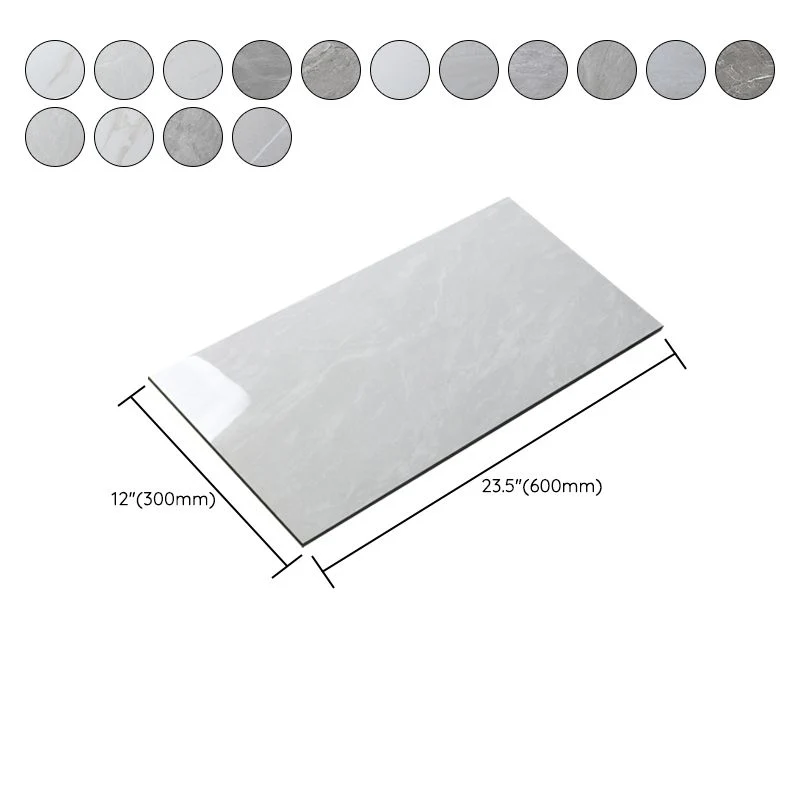 Baldosa rectangular de borde recto con apariencia de mármol de mosaico singular gris Marmol Clearhalo