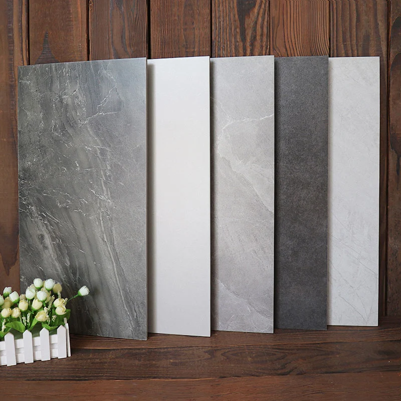 Baldosa rectangular de borde recto con apariencia de mármol singular mate gris Topo Clearhalo
