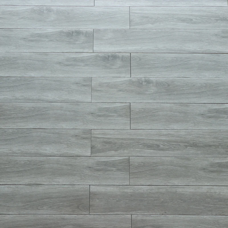 Baldosa rectangular para interiores Baldosa de madera con patrón de borde recto Gris Clearhalo