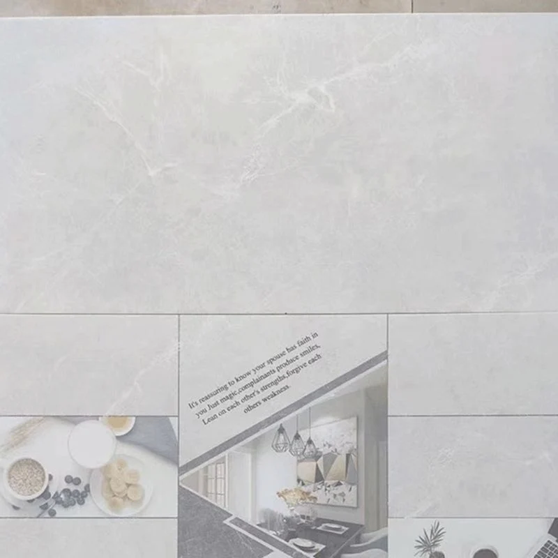 Baldosa rectangular pulida para pared y piso, material mixto, teja con apariencia de mármol Blanco Clearhalo
