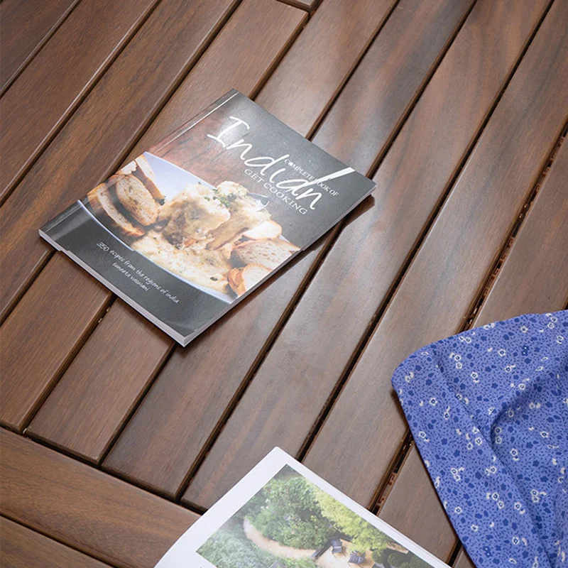 Baldosa de teca lisa, resistente al agua, bloqueo de clic, suelo de madera para sala de estar Clearhalo