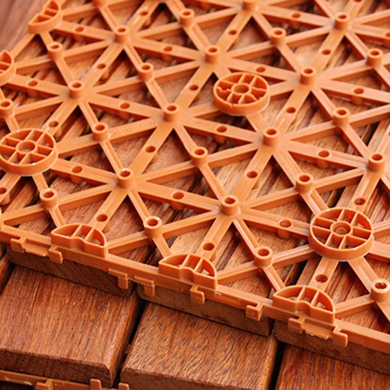 Baldosa de teca tradicional, resistente al agua, bloqueo de clic, piso de madera para sala de estar Clearhalo