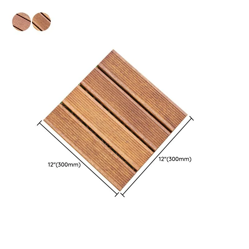 Baldosa de teca tradicional, resistente al agua, bloqueo de clic, piso de madera para sala de estar Clearhalo