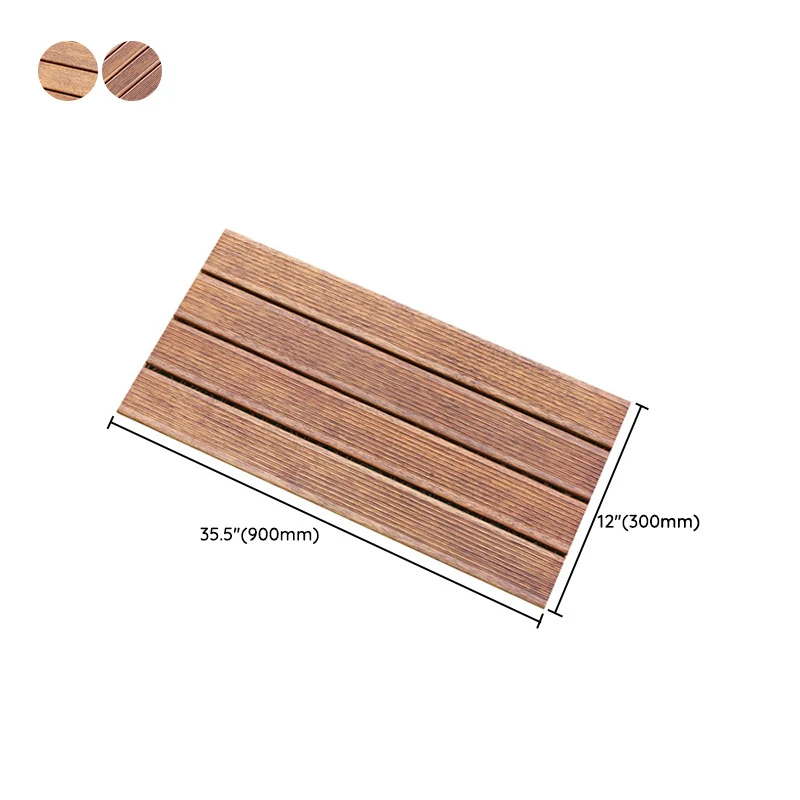 Baldosa de teca tradicional, resistente al agua, bloqueo de clic, piso de madera para sala de estar Clearhalo