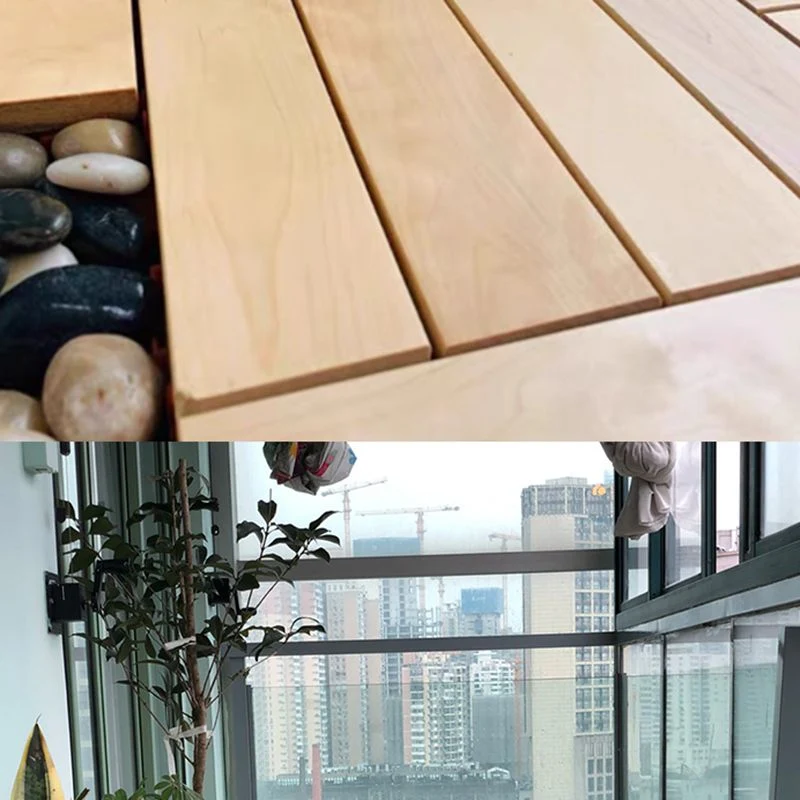 Baldosas cuadradas de madera de pino con bloqueo de clic para pisos de madera de 12 "x 12" Clearhalo