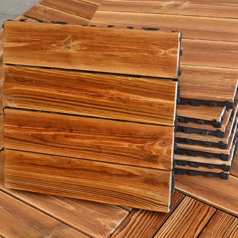 Baldosas cuadradas de madera de pino con bloqueo de clic para pisos de madera dura de 12 "x 12" Clearhalo