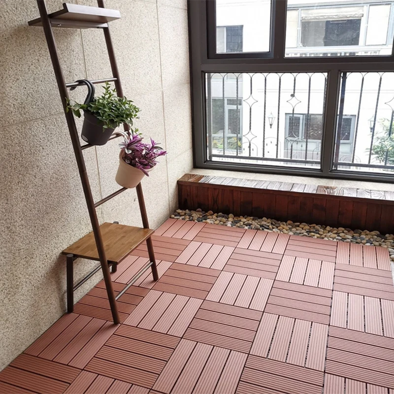 Baldosas entrelazadas para pisos de patio Baldosas para pisos con patrón de rayas Jardín Clearhalo