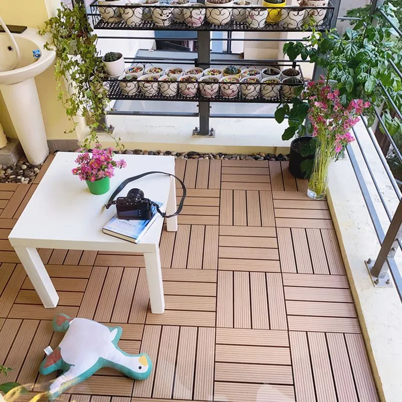 Baldosas entrelazadas para pisos de patio Baldosas para pisos con patrón de rayas Jardín Clearhalo