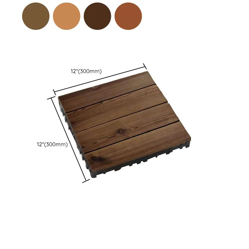 Baldosas de madera de 4 listones, instalación entrelazada, baldosas de tablero de piso Clearhalo