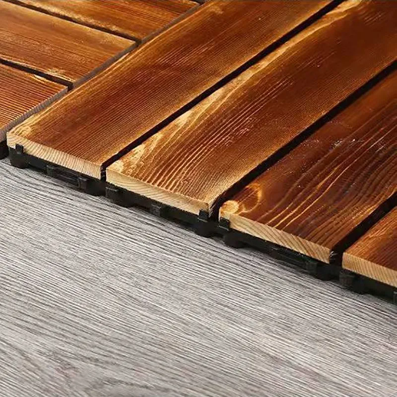 Baldosas de madera de 4 listones, instalación entrelazada, baldosas de tablero de piso Clearhalo