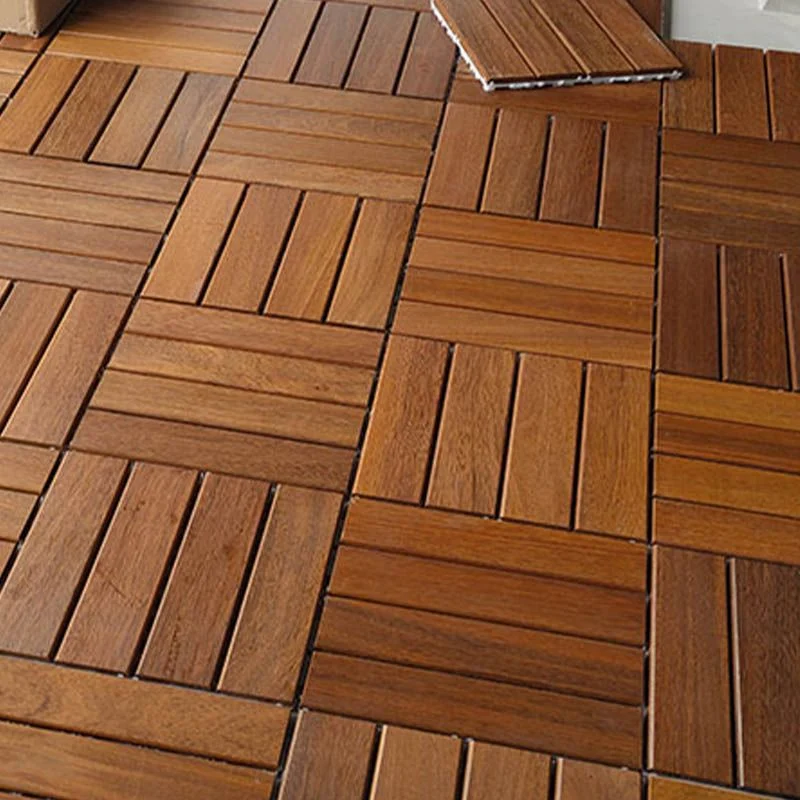 Baldosas de madera para suelos de patio, baldosas impermeables entrelazadas para suelos de patio Clearhalo